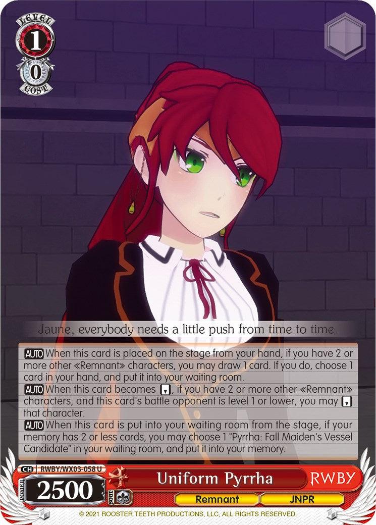 Uniform Pyrrha (RWBY/WX03-058 U) [RWBY] - POKÉ JEUX