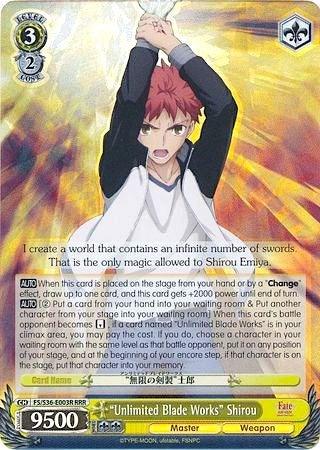 "Unlimited Blade Works" Shirou (FS/S36-E003R RRR) [Fate/Stay Night [Unlimited Blade Works] Vol. II] - POKÉ JEUX