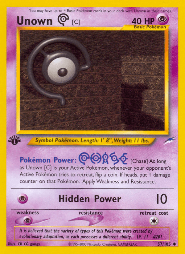 Unown [C] (57/105) [Neo Destiny 1st Edition] - POKÉ JEUX