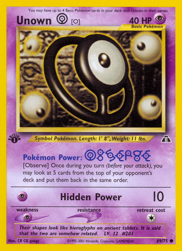 Unown [O] (69/75) [Neo Discovery 1st Edition] - POKÉ JEUX