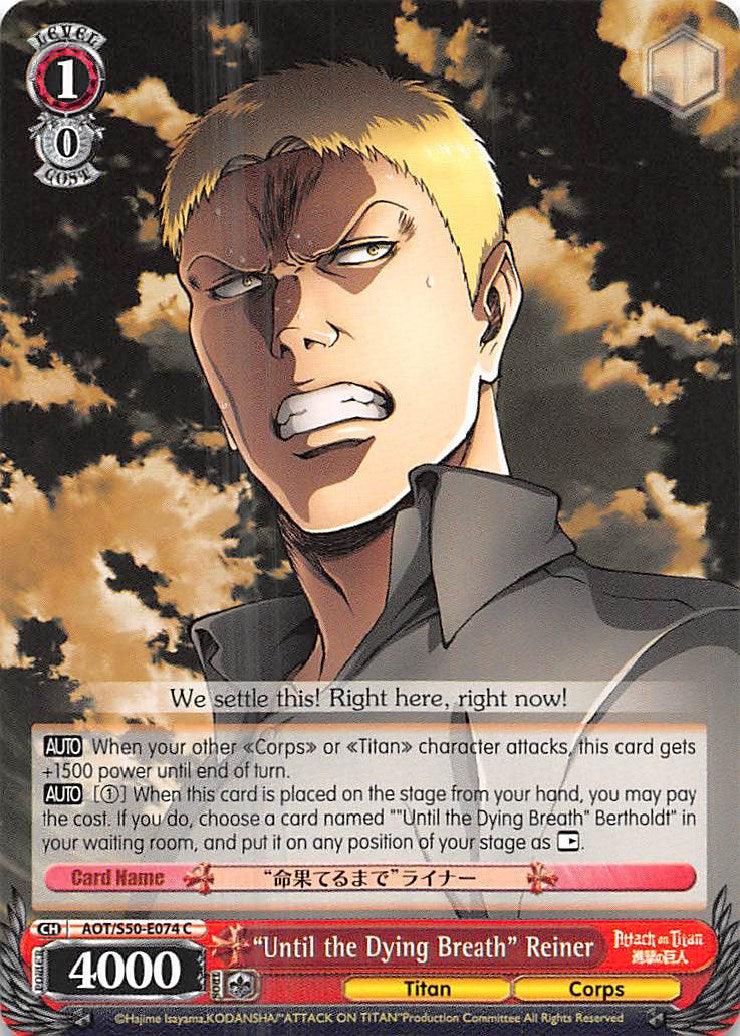 "Until the Dying Breath" Reiner (AOT/S50-E074 C) [Attack on Titan Vol. 2] - POKÉ JEUX