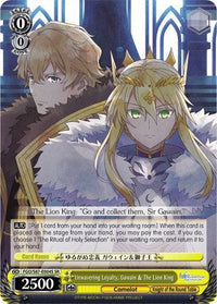 Unwavering Loyalty, Gawain & The Lion King (FGO/S87-E004S SR) [Fate/Grand Order THE MOVIE Divine Realm of the Round Table: Camelot] - POKÉ JEUX