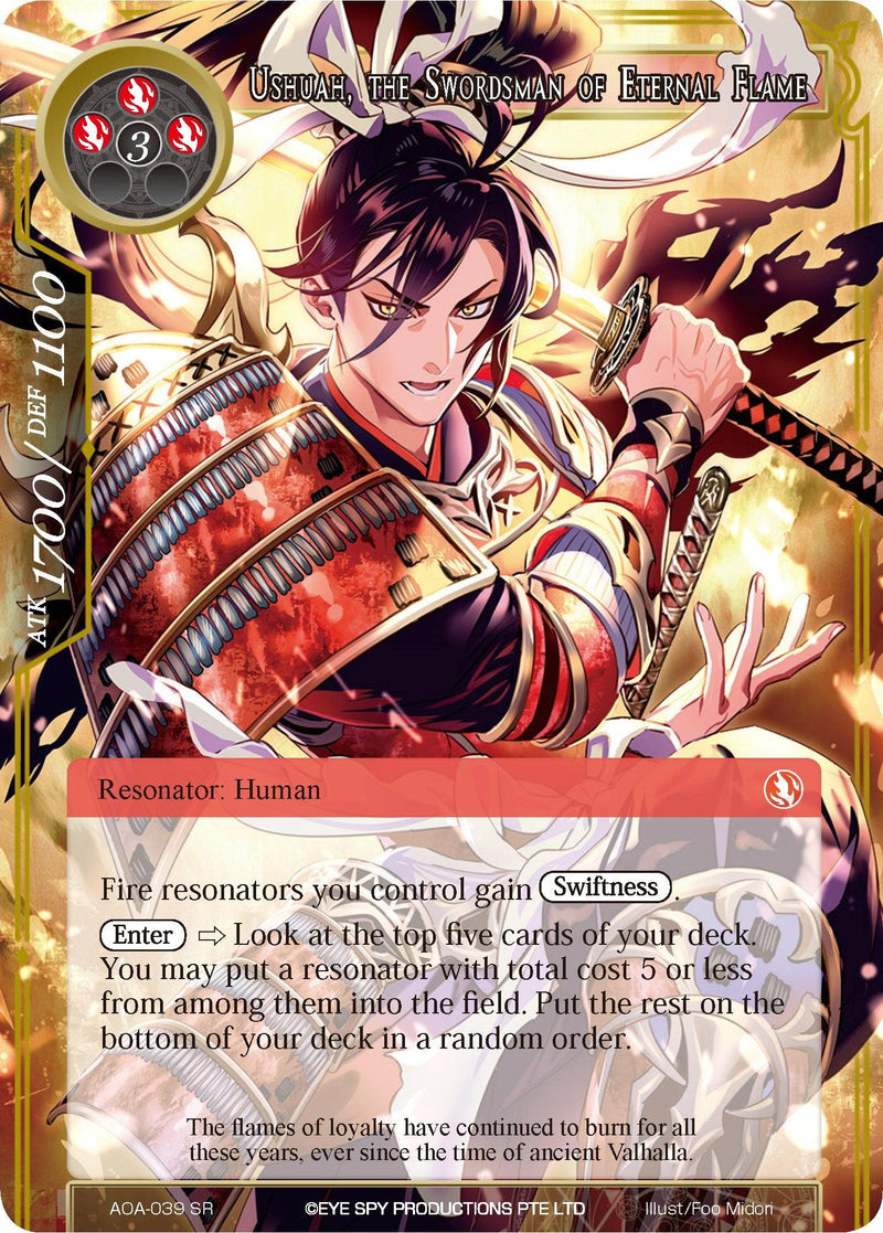 Ushuah, the Swordsman of Eternal Flame (AOA-039) [Awakening of the Ancients] - POKÉ JEUX