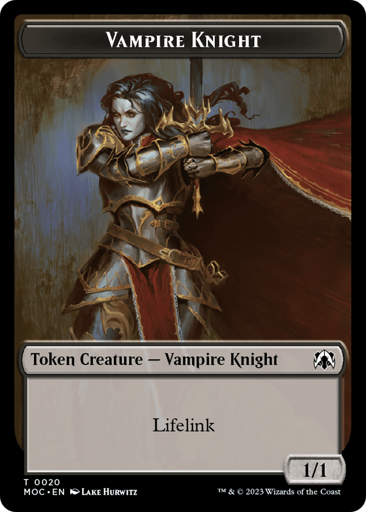 Vampire Knight // Soldier Double-Sided Token [March of the Machine Commander Tokens] - POKÉ JEUX