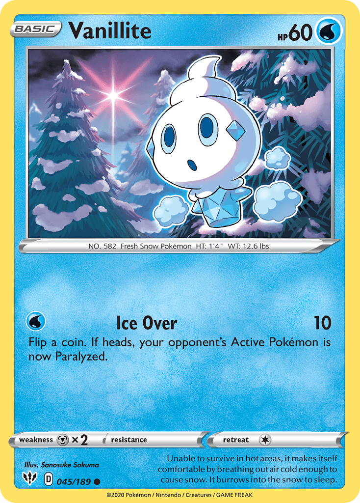 Vanillite (045/189) [Sword & Shield: Darkness Ablaze] - POKÉ JEUX