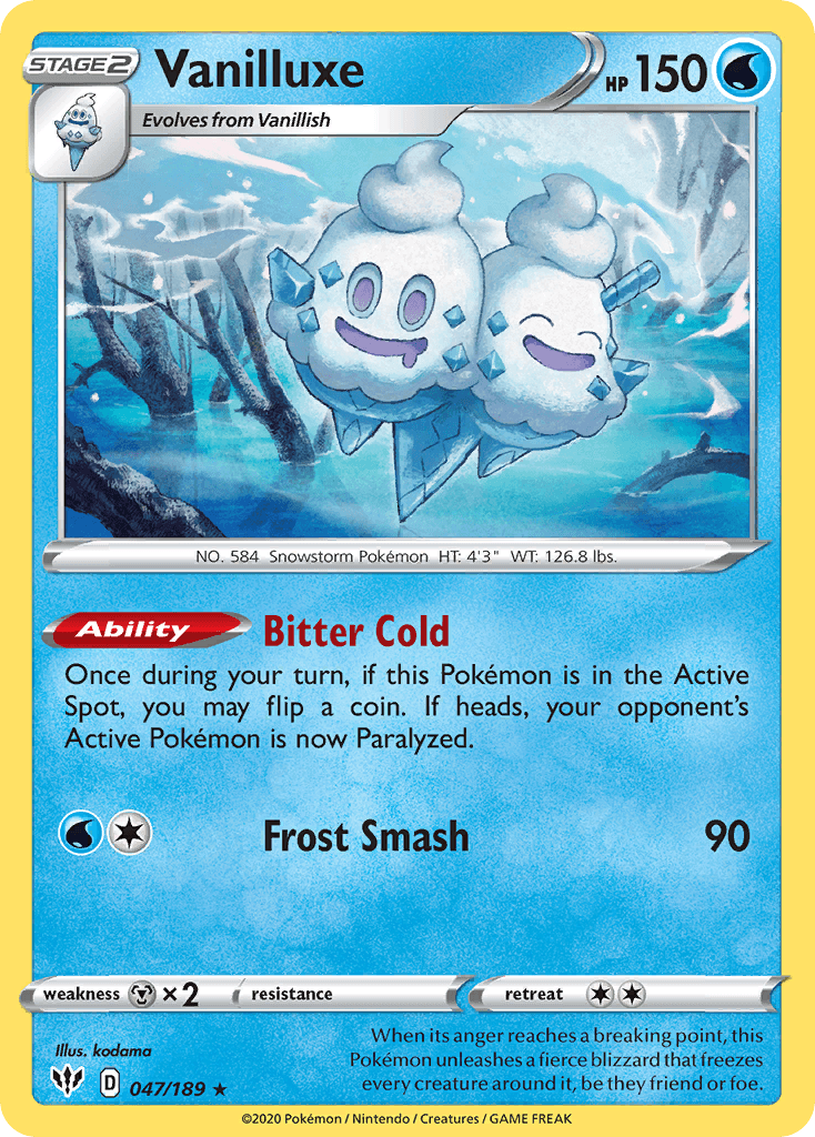 Vanilluxe (047/189) [Sword & Shield: Darkness Ablaze] - POKÉ JEUX