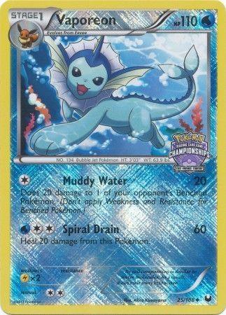 Vaporeon (25/108) (State Province Championship 2013 Promo) [Black & White: Dark Explorers] - POKÉ JEUX