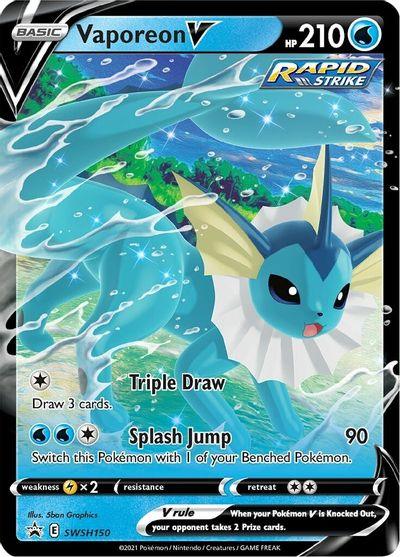 Vaporeon V (SWSH150) [Sword & Shield: Black Star Promos] - POKÉ JEUX