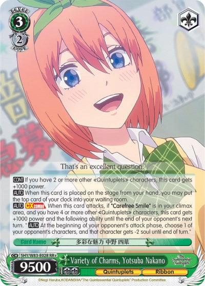 Variety of Charms, Yotsuba Nakano (5HY/W83-E028 RR+) [The Quintessential Quintuplets] - POKÉ JEUX