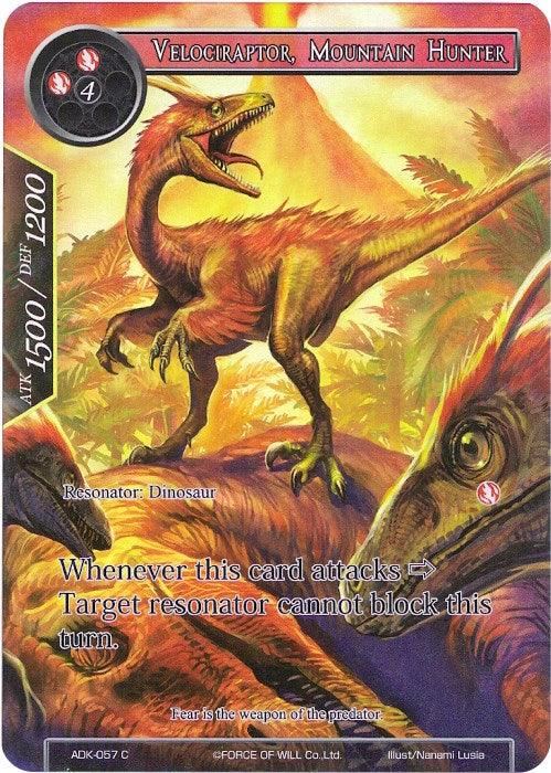 Velociraptor, Mountain Hunter (Full Art) (ADK-057) [Advent of the Demon King] - POKÉ JEUX