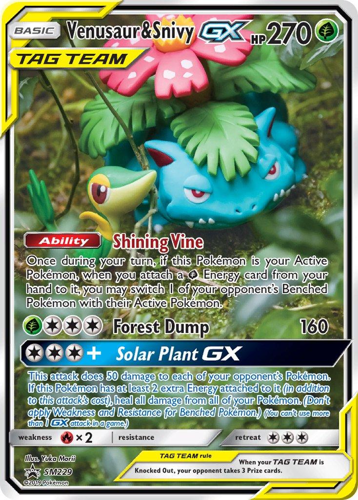 Venusaur & Snivy GX (SM229) [Sun & Moon: Black Star Promos] - POKÉ JEUX