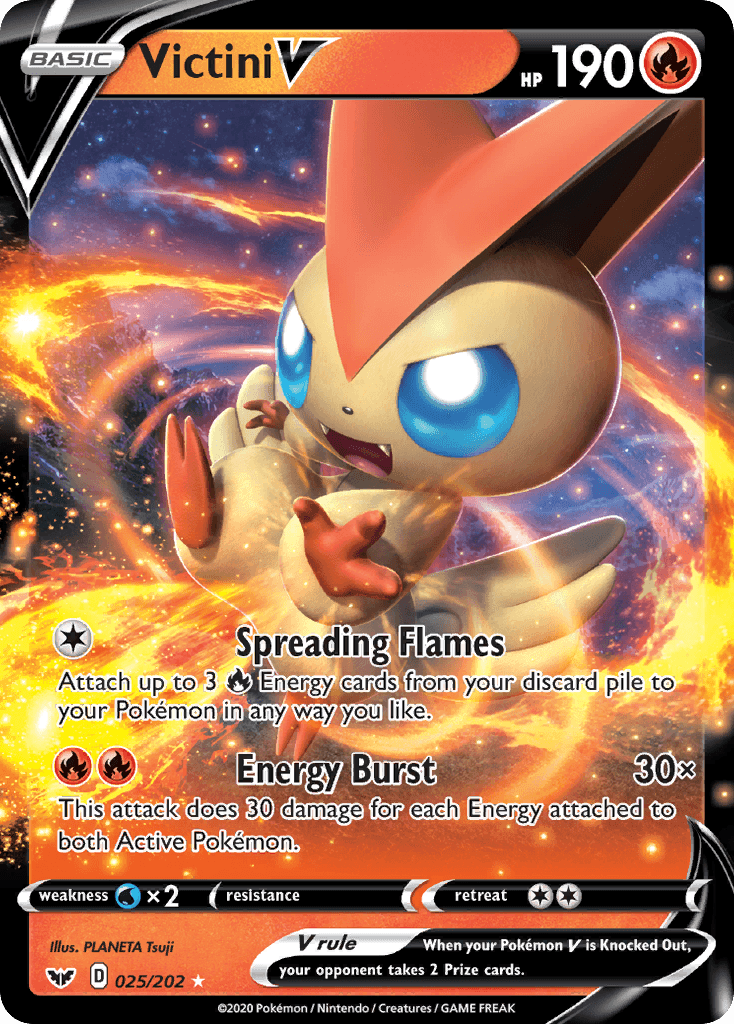 Victini V (025/202) [Sword & Shield: Base Set] - POKÉ JEUX