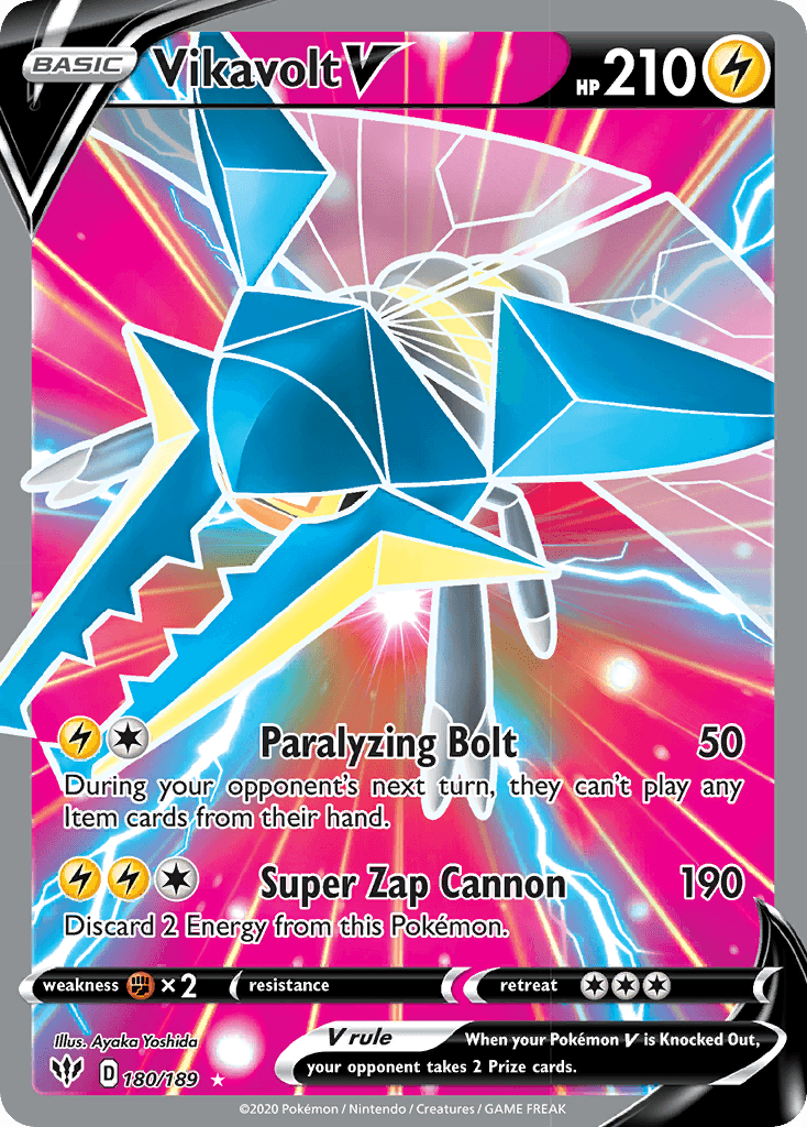 Vikavolt V (180/189) [Sword & Shield: Darkness Ablaze] - POKÉ JEUX