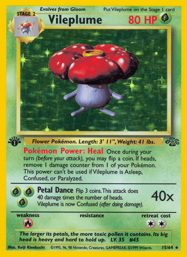 Vileplume (15/64) [Jungle 1st Edition] - POKÉ JEUX