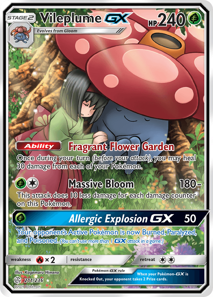 Vileplume GX (211/236) [Sun & Moon: Cosmic Eclipse] - POKÉ JEUX