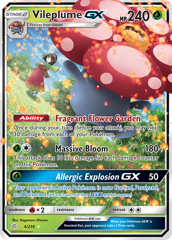 Vileplume GX (4/236) [Sun & Moon: Cosmic Eclipse] - POKÉ JEUX