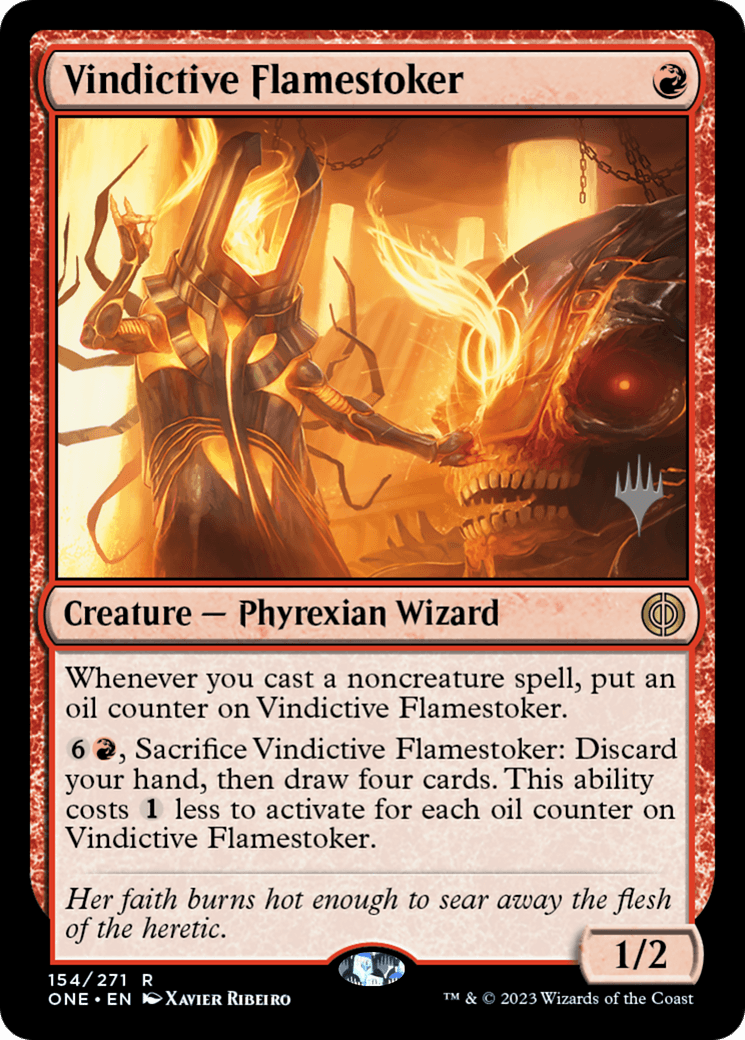 Vindictive Flamestoker (Promo Pack) [Phyrexia: All Will Be One Promos] - POKÉ JEUX