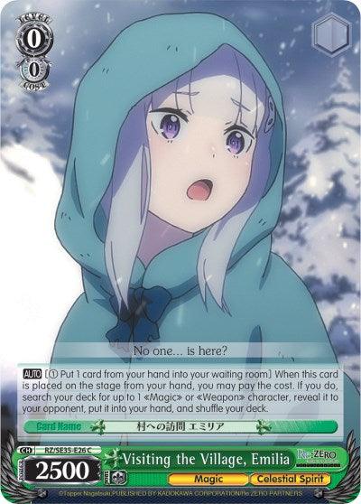 Visiting the Village, Emilia (RZ/SE35-E26 C) (Parallel Foil) [Re:ZERO: The Frozen Bond] - POKÉ JEUX