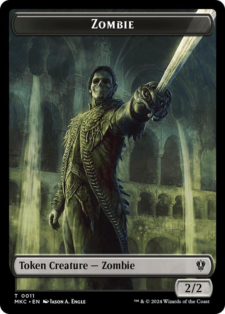 Vizier of Many Faces // Zombie Double-Sided Token [Murders at Karlov Manor Commander Tokens] - POKÉ JEUX