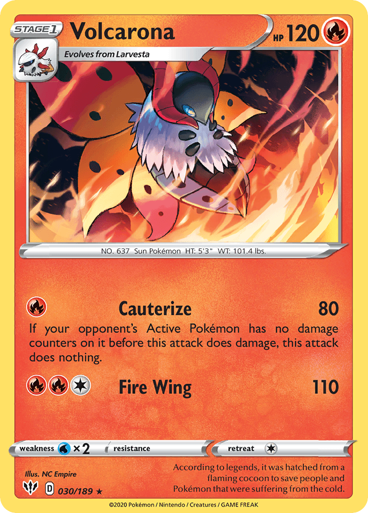 Volcarona (030/189) [Sword & Shield: Darkness Ablaze] - POKÉ JEUX