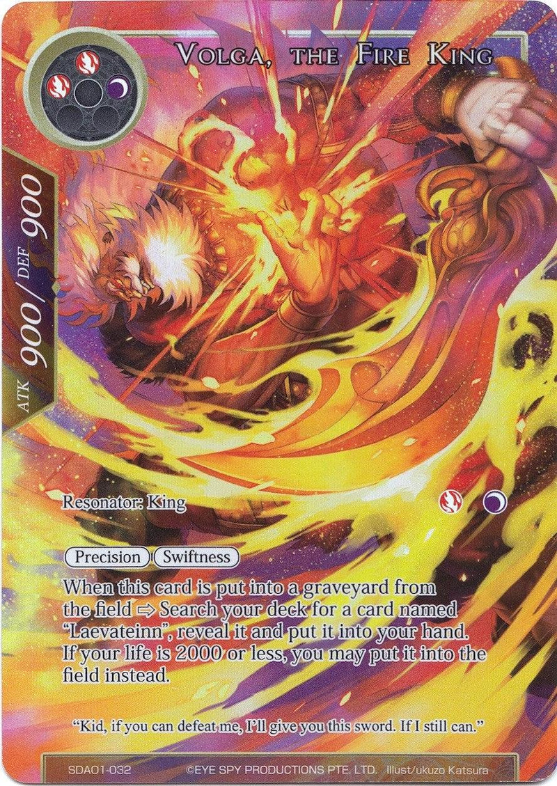 Volga, the Fire King (Full Art) (SDAO1-032) [Alice Origin Starter Deck] - POKÉ JEUX