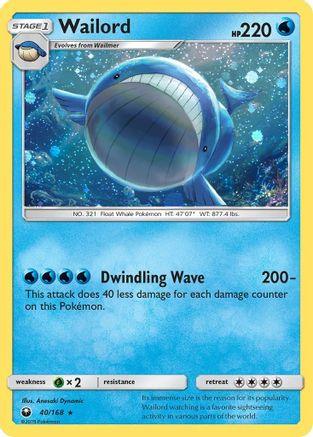 Wailord (40/168) (Cosmos Holo) [Sun & Moon: Celestial Storm] - POKÉ JEUX