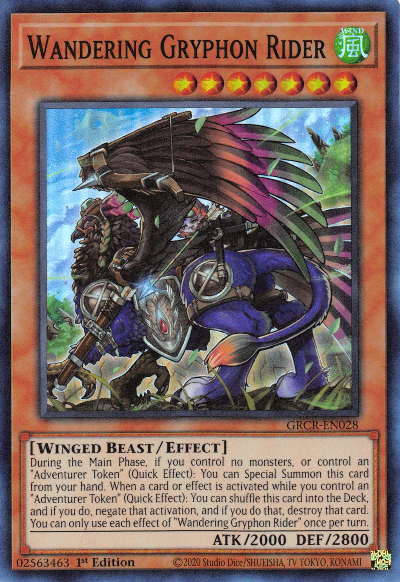 Wandering Gryphon Rider [GRCR-EN028] Super Rare - POKÉ JEUX