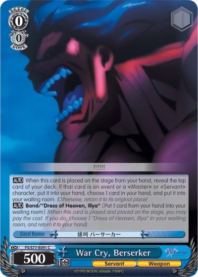 War Cry, Berserker (FS/S77-E091 C) [Fate/Stay Night [Heaven's Feel] Vol.2] - POKÉ JEUX