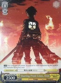 Warring Front Lines, Eren (AOT/S35-PE01 PR) (Promo) [Attack on Titan] - POKÉ JEUX