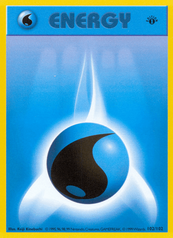 Water Energy (102/102) (Shadowless) [Base Set 1st Edition] - POKÉ JEUX