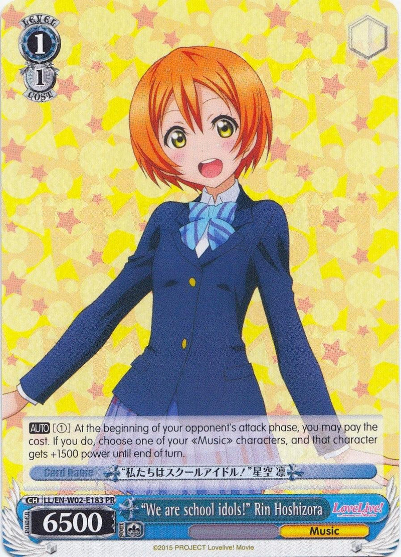 "We are school idols!" Rin Hoshizora (LL/EN-W02-E183 PR) (Promo) [Love Live! DX Vol.2] - POKÉ JEUX