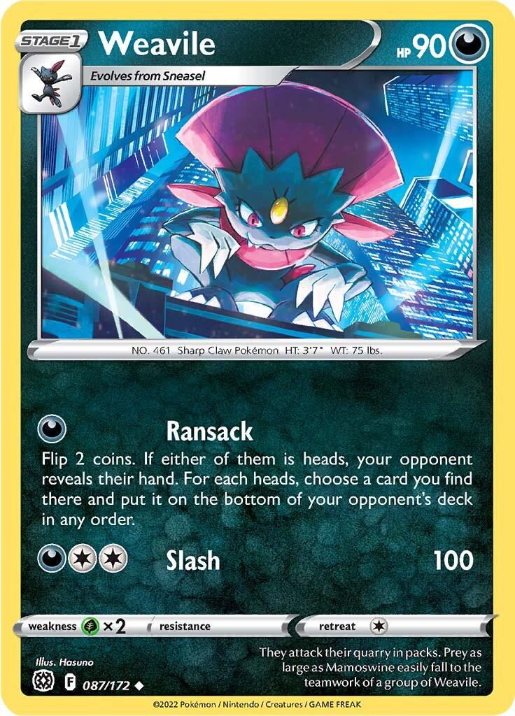 Weavile (087/172) [Sword & Shield: Brilliant Stars] - POKÉ JEUX