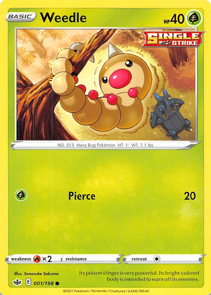 Weedle (001/198) [Sword & Shield: Chilling Reign] - POKÉ JEUX