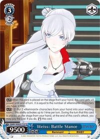 Weiss: Battle Stance (RWBY/WX03-T19 TD) [RWBY] - POKÉ JEUX