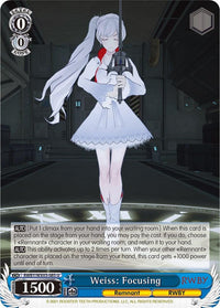 Weiss: Focusing (RWBY/WX03-085 U) [RWBY] - POKÉ JEUX