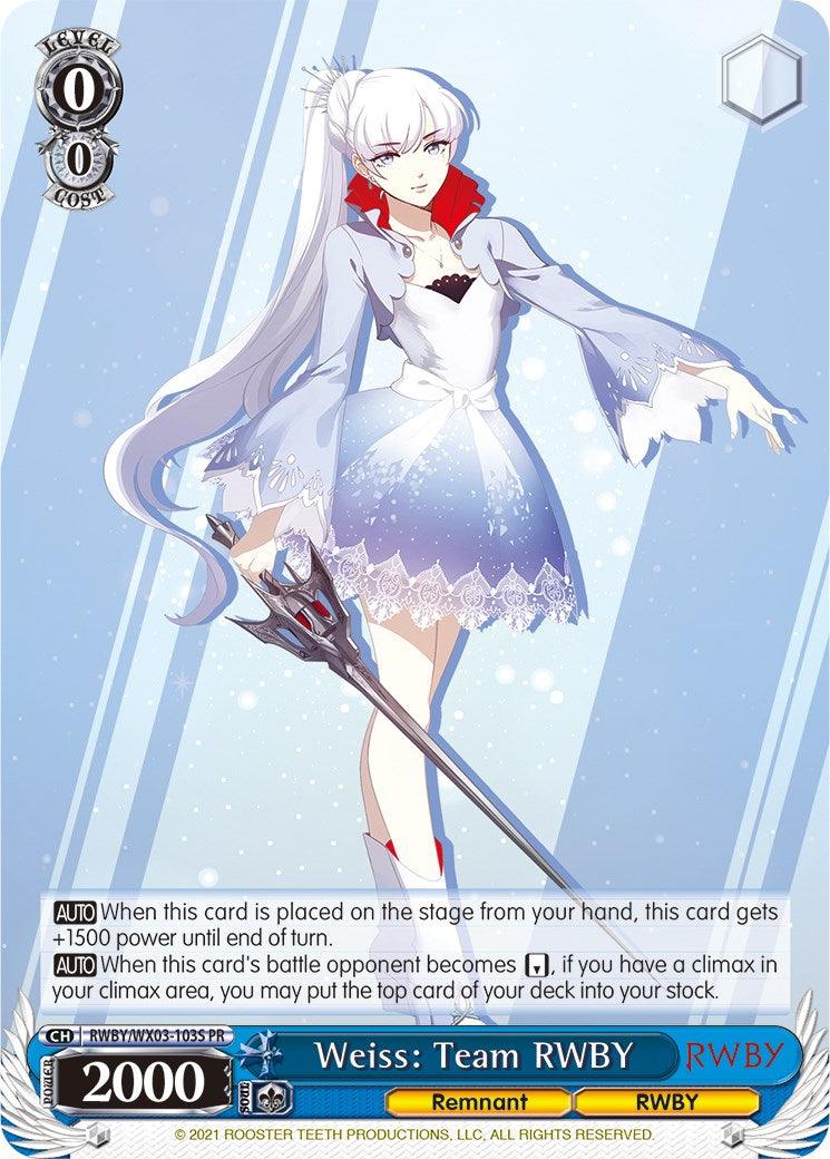 Weiss: Team RWBY (RWBY/WX03-103S PR) (Alternate Art) [RWBY] - POKÉ JEUX