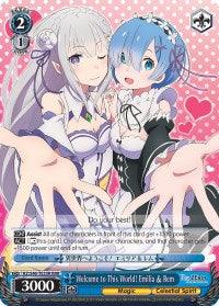 Welcome to This World! Emilia & Rem (RZ/S46-TE35R RRR) [Re:ZERO] - POKÉ JEUX