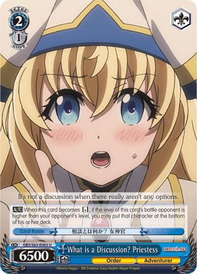 What is a Discussion? Priestess (GBS/S63-E083 U) [Goblin Slayer] - POKÉ JEUX