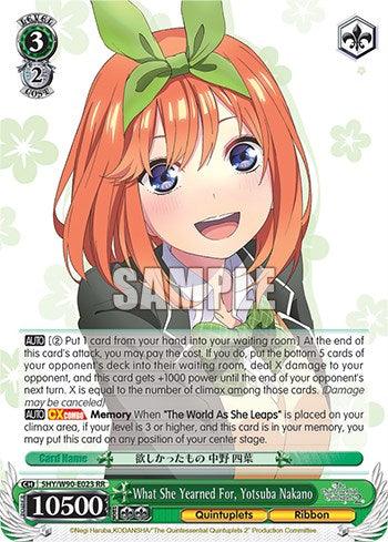 What She Yearned For, Yotsuba Nakano (5HY/W90-E023 RR) [The Quintessential Quintuplets 2] - POKÉ JEUX