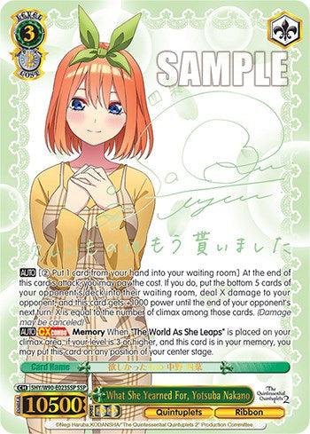 What She Yearned For, Yotsuba Nakano (5HY/W90-E023SSP SSP) [The Quintessential Quintuplets 2] - POKÉ JEUX