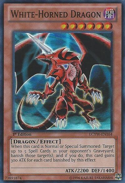 White-Horned Dragon (Redemption Replacement) [MDP2-EN006K] Rare - POKÉ JEUX