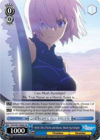 With This Flesh and Bone, Mash Kyrielight (FGO/S87-E080S SR) [Fate/Grand Order THE MOVIE Divine Realm of the Round Table: Camelot] - POKÉ JEUX