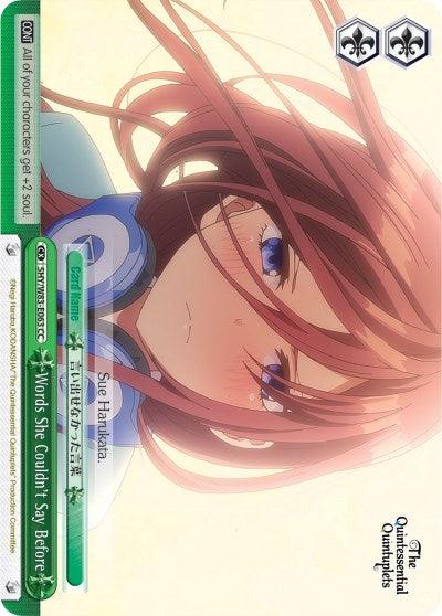 Words She Couldn't Say Before (5HY/W83-E063 CC) [The Quintessential Quintuplets] - POKÉ JEUX