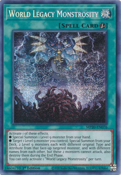 World Legacy Monstrosity [MP20-EN076] Prismatic Secret Rare - POKÉ JEUX