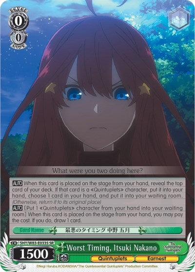 Worst Timing, Itsuki Nakano (5HY/W83-E033S SR) [The Quintessential Quintuplets] - POKÉ JEUX