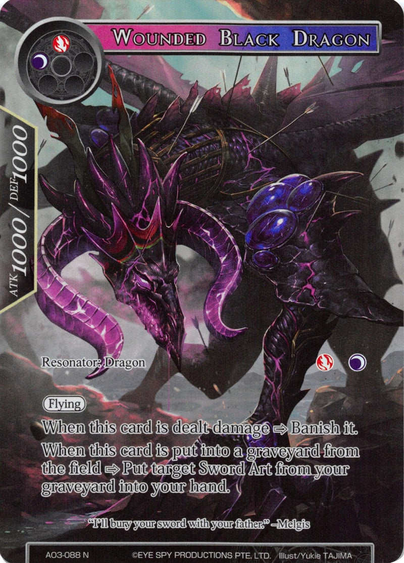 Wounded Black Dragon (Full Art) (AO3-088) [Alice Origin III] - POKÉ JEUX