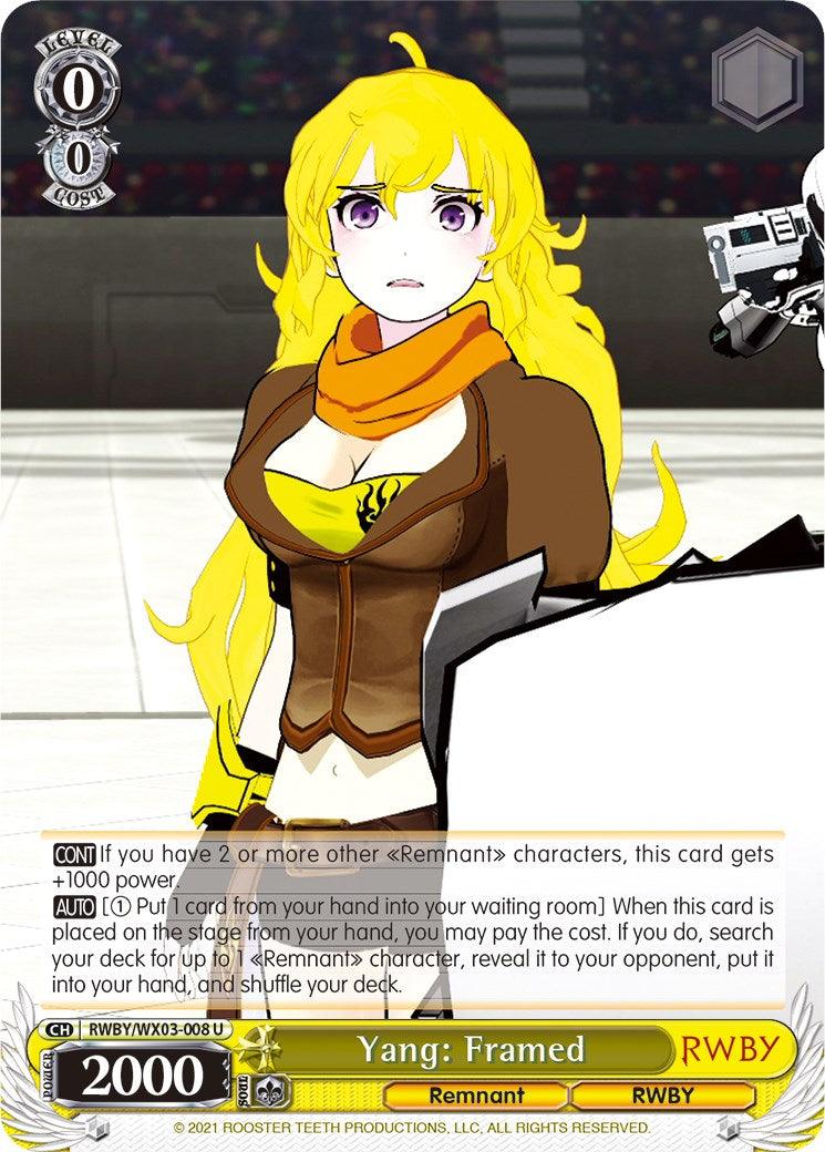 Yang: Framed (RWBY/WX03-008 U) [RWBY] - POKÉ JEUX