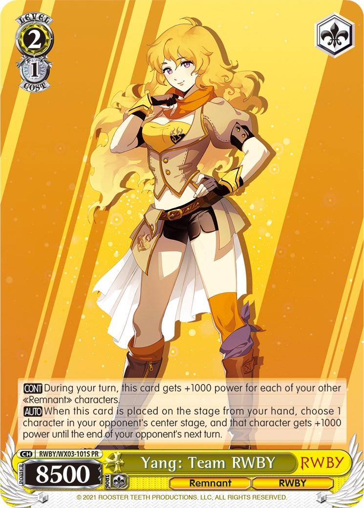 Yang: Team RWBY (RWBY/WX03-101S PR) (Alternate Art) [RWBY] - POKÉ JEUX