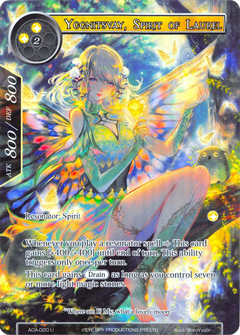 Yggnitsvay, Spirit of Laurel (Full Art) (AOA-020) [Awakening of the Ancients] - POKÉ JEUX