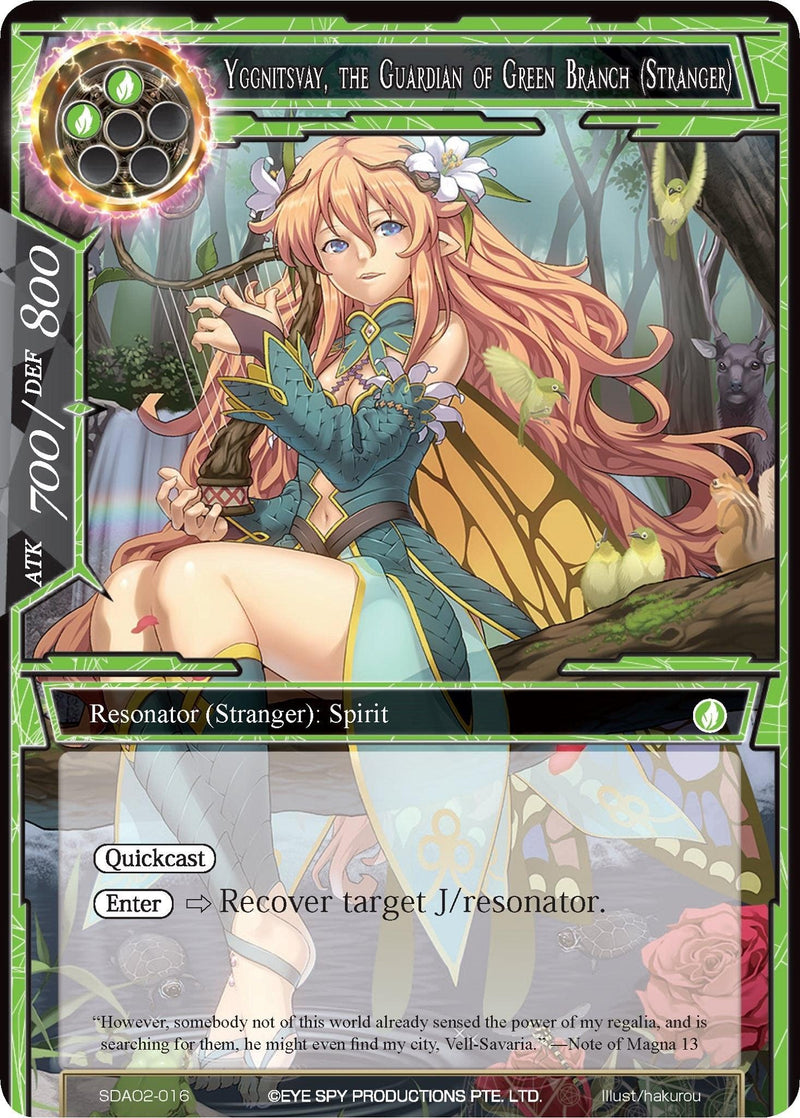 Yggnitsvay, the Guardian of Green Branch (Stranger) (SDAO2-016) [Alice Origin II Starter Deck] - POKÉ JEUX